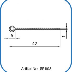 Notenprofil aus Silikon 42x5x1mm