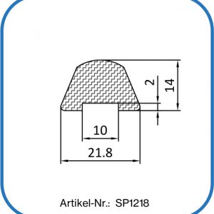 Silikon Pufferprofil 22x14mm