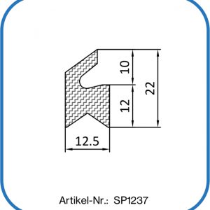 Silikon Nutdichtung mit Lippe 22x12,5 mm