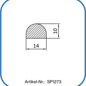 Halbrundprofil 14x10mm aus Silikon