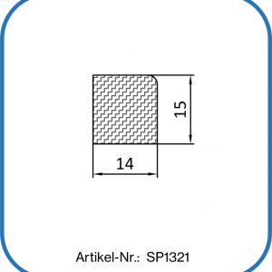 Silikon-Sonderdichtung. Eine Seite abgerundet. 30° Shore A. Temperaturbeständigkeit +250°C. Einsatzbereich: Räucherkammer.