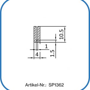 Silikon Türdichtung als U-Form, 40° Shore A, transparent