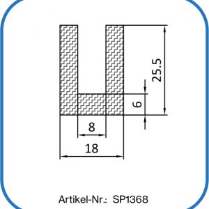 Dichtschnur aus Silikon als U-Profil. Einsatzbereich: Kantenschutz.