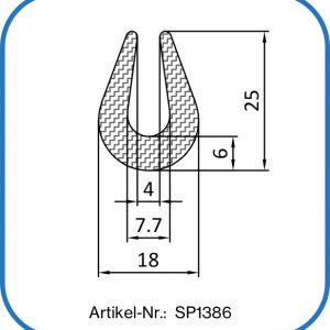 Pufferprofil zum Aufstecken aus Silikon. Einsatzbereich: Abwassertechnik.