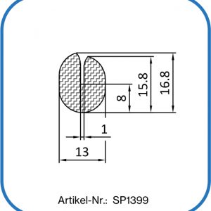 Silikon-U-Profil, in vielen Farben herstellbar. Temperaturbeständig von -50°C bis +220°C