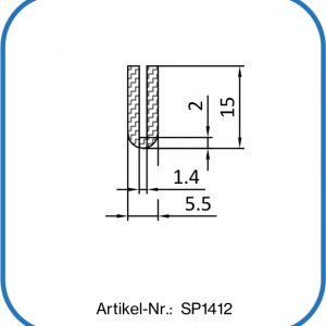 Fassungsprofil aus Silikon. U-Profil als Kantenschutzprofil.